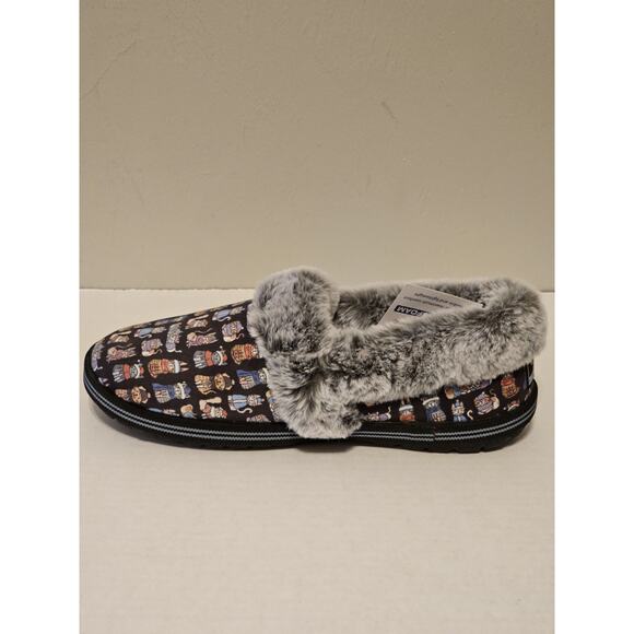 Bobs Skechers Too Cozy Snuggle Rovers Dogs Gray Womens 8.5 Memory Foam Slippers - Picture 2 of 9